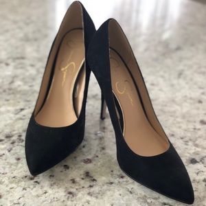 Jessica Simpson Black Suede Heels 8 1/2M